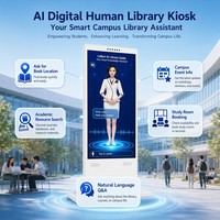 Quiosco de Bibliotecario Virtual con IA y Pantalla Táctil Capacitiva para Uso en Ascensores de Bibliotecas Universitarias, Sistema de Autoservicio con Preguntas y Respuestas por Voz LLM