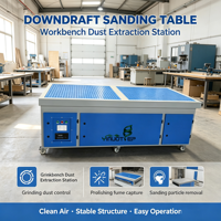 Table de travail industrielle pour ponçage avec aspiration descendante, filtre à cartouche antistatique, personnalisable OEM, fourniture directe usine