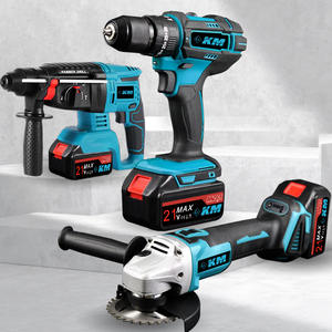 Ensemble d'outils sans fil Makita 4 pièces avec batterie au lithium, perceuse à percussion, meuleuse d'angle, clé à chocs, pour percer, couper et rénover - Product Image 3