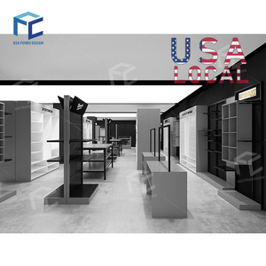 ราวแขวนเสื้อผ้าโลหะติดผนังแบรนด์ทันสมัยสำหรับร้านขายเสื้อผ้า - Product Image 3