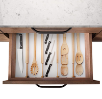 Organisateur de tiroir extensible et ajustable en bois écologique pour commode de cuisine
