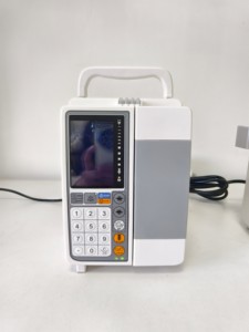 Pompe à perfusion portable DMSY09 avec écran LCD, alimentation électrique, pour usage médical, vétérinaire, soins intensifs, urgence, perfusion intraveineuse, pompe à seringue pour usage vétérinaire - Product Image 1
