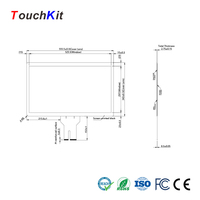 TouchKit Pantalla Táctil Capacitiva de 23.8 Pulgadas con Controlador y Cable USB