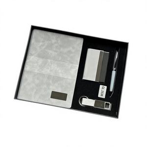 Set de Regalo de Cuaderno 4 en 1 de Lujo para Productos Promocionales Corporativos, Papelería de Oficina, con Logotipo Personalizado, Metal y Cuero Hecho a Mano - Product Image 1