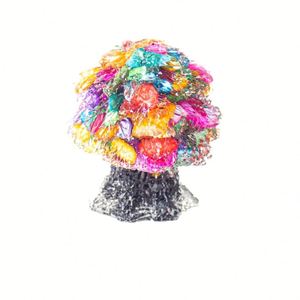 Resin Craft Mini Tree Figurine with <b>Crystal</b> Chips - Perfect Desktop Home & Office Decor - Product Image 4