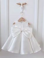 Nouvelle Robe de Soirée Blanche de Mode pour Banquet, Robes d'Anniversaire Élegantes Blanches pour Bébé Fille avec Châle, Robe de Mariée pour Demoiselle d'Honneur