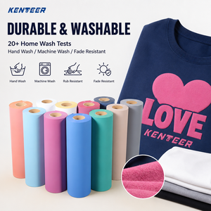 Rouleau de vinyle thermocollant Kenteer en gros, effet 3D pelucheux, <span class=keywords><strong>pour</strong></span> T-shirts, films HTV <span class=keywords><strong>pour</strong></span> la personnalisation de vêtements et la conception par <span class=keywords><strong>presse</strong></span> à <span class=keywords><strong>chaud</strong></span> - Product Image 2