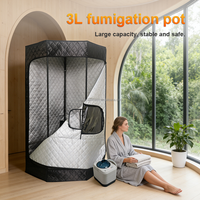 Tente de sauna facile à assembler Btws, sauna humide à vapeur de 3 L pour une installation rapide de spa à domicile