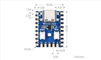 Placa de Desarrollo Waveshare RP2350-Zero Mini, Basada en el Microcontrolador Raspberry Pi de Doble Núcleo y Doble Arquitectura