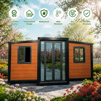 Villa préfabriquée en conteneur, maison extensible, maison solaire de luxe, fabriquée en Chine