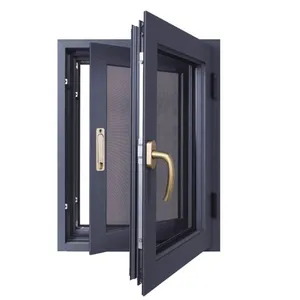 China factory casement aluminum windows and doors with design in a factory cheaper price building glass windows
