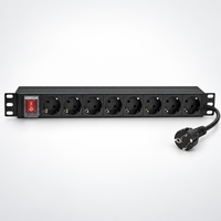 Barre d'alimentation PDU en rack standard Schuko avec prise Euro, boîtier en alliage d'aluminium, pour station de base télécom