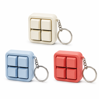 Clavier mécanique personnalisé à 4 touches, porte-clés anti-stress tactile, jouet anti-stress, cadeau promotionnel d'anniversaire