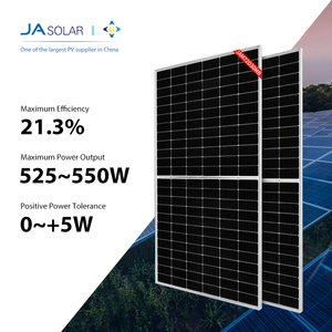 JA panneaux solaires solaires 525w, 530w, 535w, 540w, 545w, 550 Watts, Module Bifacial Mono Double <span class=keywords><strong>verre</strong></span>, panneaux solaires faciaux - Product Image 1