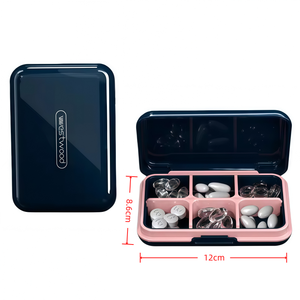 Boîte de <span class=keywords><strong>rangement</strong></span> en plastique transparente pour usage domestique, conteneur de <span class=keywords><strong>rangement</strong></span> détachable, conteneur portable pour médicaments, boîte de <span class=keywords><strong>rangement</strong></span> domestique - Product Image 4