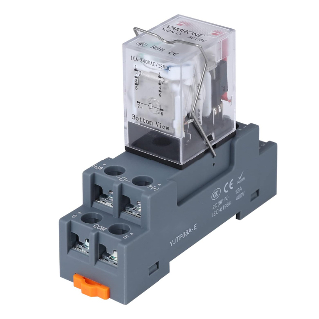 10A 110V/120V AC Electromagnetic Power Relay with 8 Pin Relay Coil Relay