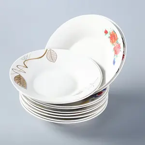 Redonda barata porcelana jantar placas prato a granel