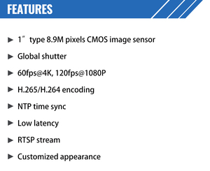 Cámara <span class=keywords><strong>CMOS</strong></span> con Obturador Global, Cámara 4K, H.264, Alta Velocidad, LPR, Cámara <span class=keywords><strong>IP</strong></span> - Product Image 3