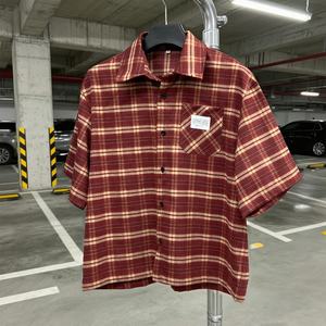 High Quality Embroidered Checkered Lapel T <b>Shirt</b> Manufacturer Heavyweight Designer T-<b>shirt</b> <b>Button</b> <b>Up</b> Men's <b>Short</b> <b>Sleeve</b> <b>Shirt</b> - Product Image 1