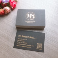 Tarjeta de Visita de Papel de Impresión Mate Gris con Logotipo de Lámina Dorada de Lujo de Tamaño Estándar Personalizado