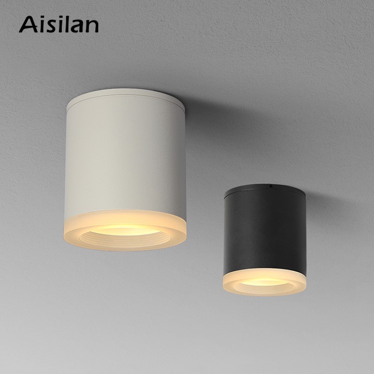 Aisilan для съемки в помещении в спальню светодиодный потолочный поверхностного монтажа встроенным цилиндр потолочный светодиодный светильник монолитный блок со светодиодами