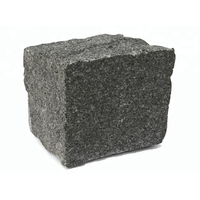 Pierres naturelles, granit noir, écrasées, 1 pièce,