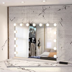 Cho Glam mỹ phẩm cảm ứng Dimmer LED ánh sáng bóng đèn Tabletop Vanity trang điểm gương với 10x Kính lúp cho home & Travel - Product Image 3