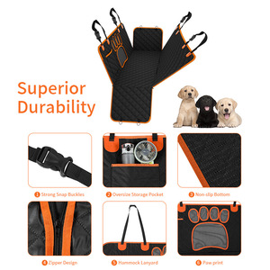 أغطية مقاعد للحيوانات الأليفة شاملة مخصصة الأكثر مبيعاً ضد الماء من الحيوانات الأليفة مع غطاء شبكي لحماية المقعد الخلفي للسيارات - Product Image 5