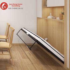 เตียงเมอร์ฟี่แบบบูรณาการที่ทันสมัยพร้อมตู้เสื้อผ้าซ่อนผนังและระเบียงการศึกษาพับได้เฟอร์นิเจอร์สไตล์แผงเตียงที่มองไม่เห็น - Product Image 2