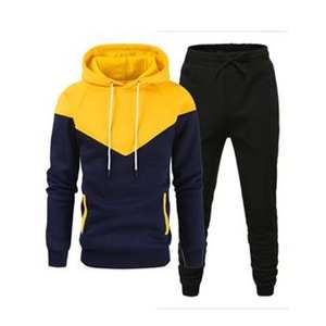 Conjunto Deportivo para Hombre, Talla Grande, Cuello Redondo, Tejido Grueso, Transpirable, con Logotipo Frontal y Cierre con Cordón, Ropa Casual de Invierno - Product Image 3