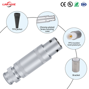 Connettore Circolare Coassiale Maschio a Singolo Contatto Serie <span class=keywords><strong>TFA</strong></span> S Linkhive, Autobloccante, Argento, Push-Pull, Compatibile con Lemo FFA - Product Image 4