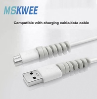 Protections de câbles bon marché d'usine pour chargeur de téléphone, protège-câbles en spirale pour câble USB, protège-câbles pour écouteurs, ordinateur portable, accessoires d'enroulement
