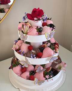 Lujo estampado en caliente redondo circular cliente flor fresa trufa Chocotale embalaje Cajas de Regalo - Product Image 4