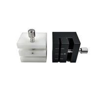 Herramientas de reparación de relojes hechas a mano, piezas de plástico duro para correas, base de sujeción para correas, herramienta para quitar y fijar correas, base de sujeción en blanco y negro