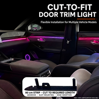 Kit d'éclairage d'ambiance intérieur LED universel pour voiture, à effet cascade dynamique, en acrylique, synchronisation musicale, OEM 12V