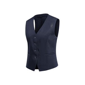 Chalecos y chalecos de mujer de poliéster y rayón con botón de doble botonadura OEM, chaleco holgado informal para mujer de Bangladesh - Product Image 3