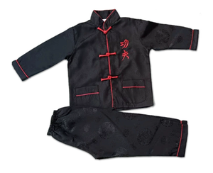 Herfst Peuter Jongen Tang Pak Optreden Kostuum Lange Mouwen Top Broek 2-delig Set Kinderen Martial Arts Outfit Kinderkleding - Product Image 5
