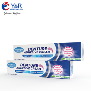 Crème adhésive dentaire extra forte pour prothèses dentaires, tenue 12 heures, résistante à l'eau, sans zinc ni fluorure - Product Image 1