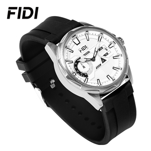 นาฬิกาข้อมือผู้ชาย FIDI ระบบควอตซ์ โครโนกราฟ หน้าปัดอนาล็อก สายซิลิโคน กันน้ำ เหมาะสำหรับใส่ลำลองและธุรกิจ - Product Image 4
