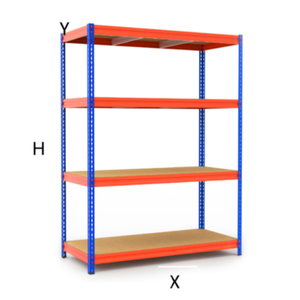 E-ticaret ve lojistik hizmetleri için çevre dostu, ayarlanabilir, su geçirmez, ağır hizmet tipi çelik raf sistemi - Product Image 1