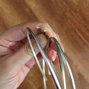 プレミアム925スターリングシルバーワイヤーD字型ワイヤー半円形シルバーワイヤーDIYジュエリー作り用 - Product Image 3