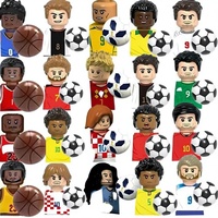Figuras de Acción de Estrellas del Fútbol, Bloques de Construcción de Jugadores de Baloncesto, Ladrillos de Juego Deportivos, Juguetes Educativos