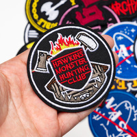 Patchs brodés ronds personnalisés en gros avec logo, patch brodé personnalisé avec velcro pour vêtements