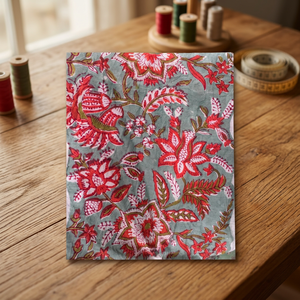Nuevas telas de algodón estampadas a mano exclusivas de 60*60 cm, 100% algodón puro, telas del grupo Taj disponibles en stock. - Product Image 5