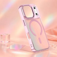 Coque de téléphone dégradée irisée magnétique en PC pour iPhone