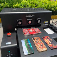 Printer Flatbed LED UV ukuran A4 6 warna untuk ubin keramik kartu ID akrilik diskon PVC XP600 kepala cetak untuk bahan Flex