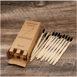 Paquete de 10 Biodegradable Hotel mango plano de madera de bambú cepillo de dientes - Product Image 2
