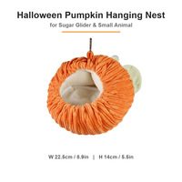 Nouveau Hamac en Peluche Citrouille pour Petits Animaux, Cage Suspendue pour Hamster et Hérisson, 93g, Étiquette Privée Personnalisée