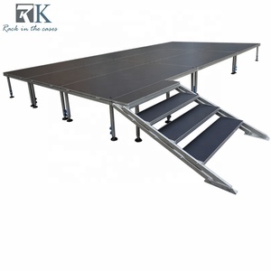 Podium de scène en aluminium pas cher, podium de scène pour événements, podium de scène personnalisable à quatre pieds, scènes portables pour événements - Product Image 3