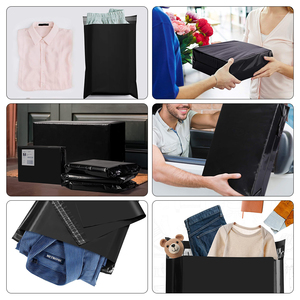 Bolsas de Correo Ecológicas RUIQI, Impermeables, para Transporte de Ropa, con Adhesivo Fuerte, Bolsas de Correo Resistentes, Negras, Personalizables - Product Image 4